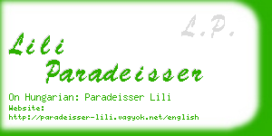 lili paradeisser business card